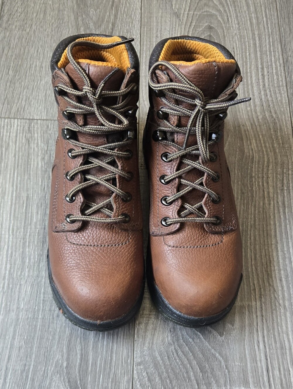 Timberland PRO TiTAN 6” Women’s Work Boots Size 8M Brown Leather Alloy Toe 26388